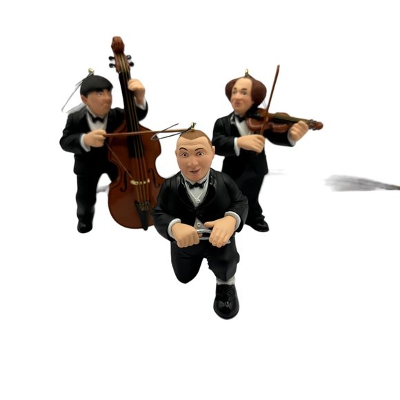Hallmark Ornament 1998 Three Stooges Set Orchestra Larry Curly Moe Vintage - Picture 5 of 8